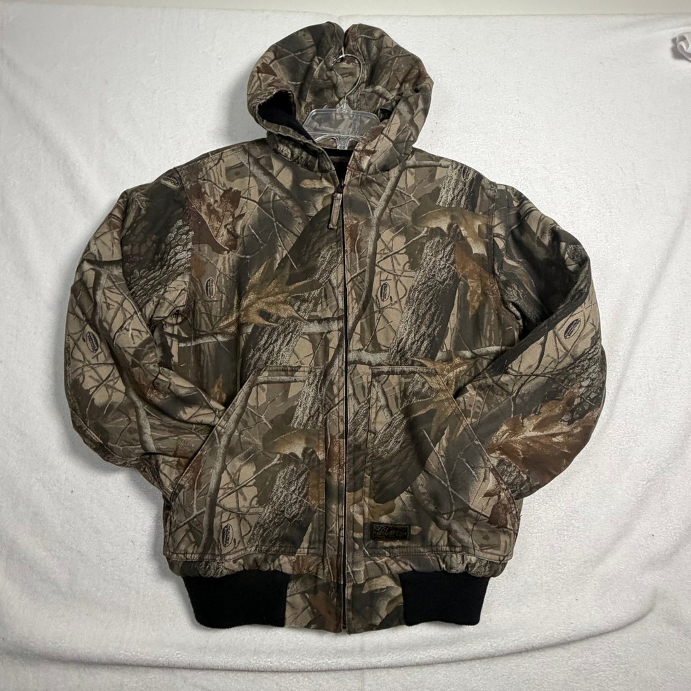 VTG Liberty Youth Size 20 Camo Hooded Jacket Realtree Hardwoods Carhartt Style